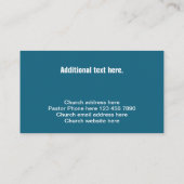 クールユニークモダン教牧師 名刺 (裏面)