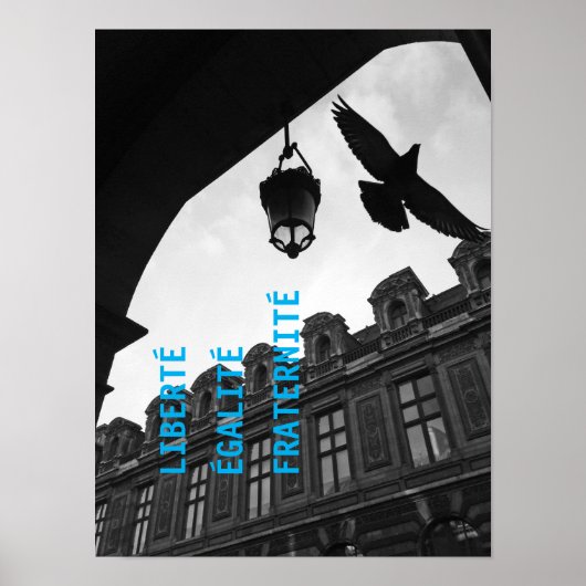 クールユニークモダン自由パリアート ポスター (正面)