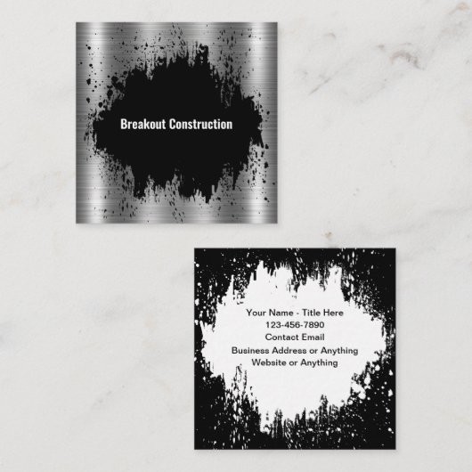 クールユニーク建築 スクエア名刺 (正面/裏面)