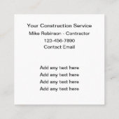 クールユニーク建築 スクエア名刺 (裏面)