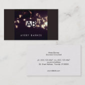 クールユニーク芸術的抽象芸術モノグラムの追加 名刺 (正面/裏面)