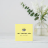 クールユニークThird Eye Yellow Business Card スクエア名刺 (スタンド正面)