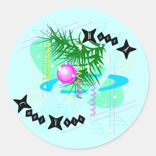 クールユール(キリスト降誕祭)シール ラウンドシール (正面)