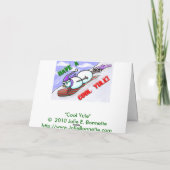 「クールユール(キリスト降誕祭)」雪だるまカード シーズンカード (裏面)