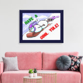 クールユール（キリスト降誕祭）雪だるまキャンバスプリント キャンバスプリント (インサイチュ (リビング))