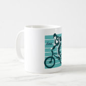 クールライダーデザイン - BMX コーヒーマグカップ (正面左)