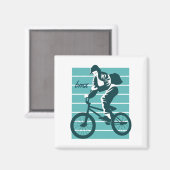 クールライダーデザイン - BMX マグネット (正面/裏面)