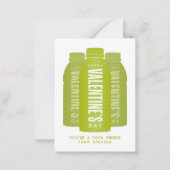 クールライムスポーツドリンクおもしろい教室バレンタイン ノートカード (正面)