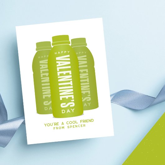 クールライムスポーツドリンクおもしろい教室バレンタイン ノートカード