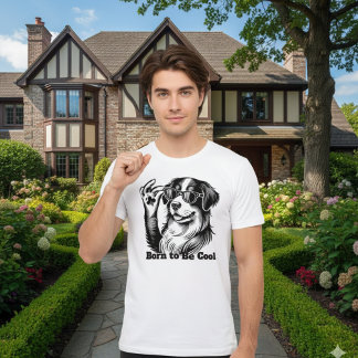 クールラッキードッグ おもしろ サングラス犬とシャムロック Tシャツ