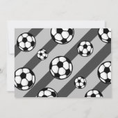 クールリトルストライカー サッカー フォト 2歳 誕生日 招待状 (裏面)