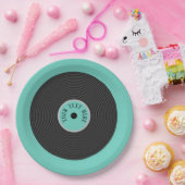 クールレコード追加文字パーティー ペーパープレート (パーティー)