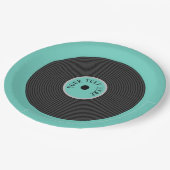 クールレコード追加文字パーティー ペーパープレート (アングル)