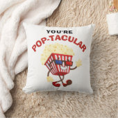 クールレトロおもしろいポップコーン映画ギフト クッション (ブランケット)