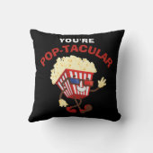 クールレトロおもしろいポップコーン映画ギフト クッション (裏面)