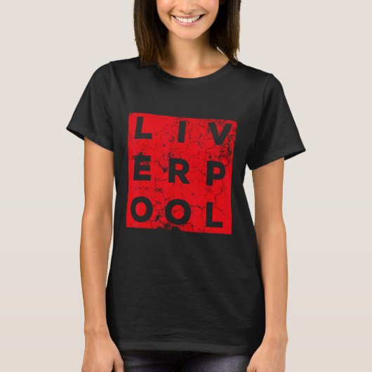 クールレトログランジヴィンテージルックLiverpool Shirt Gif Tシャツ (正面)