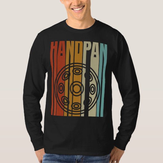 クールレトロハンドパンプレーヤー楽器 Tシャツ (正面)