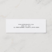 クールレトロバラ金ゴールド(なし) スキニー名刺 (裏面)