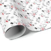 クールレトロパンク岩模様 ラッピングペーパー (ロールコーナー)