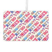 クールレトロビブカラフルスヒッピー70sインスパイア- カーエアーフレッシュナー (裏面)