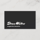 クールレトロモダンミュージシャンソングライタービジネスカー 名刺 (正面)