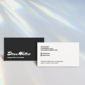 クールレトロモダンミュージシャンソングライタービジネスカー 名刺