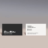 クールレトロモダンミュージシャンソングライタービジネスカー 名刺