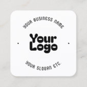 クールレトロモダン |白と黒 スクエア名刺 (正面)