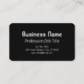 クールレトロモダン |白と黒 名刺 (裏面)