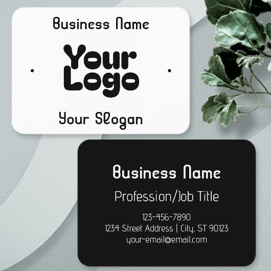 クールレトロモダン |白と黒 名刺