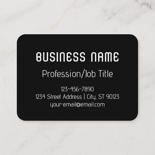 クールレトロモダン |黒と白 名刺 (裏面)