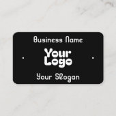 クールレトロモダン |黒と白 名刺 (正面)