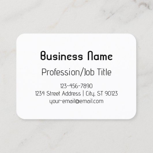 クールレトロモダン |黒と白 名刺 (裏面)