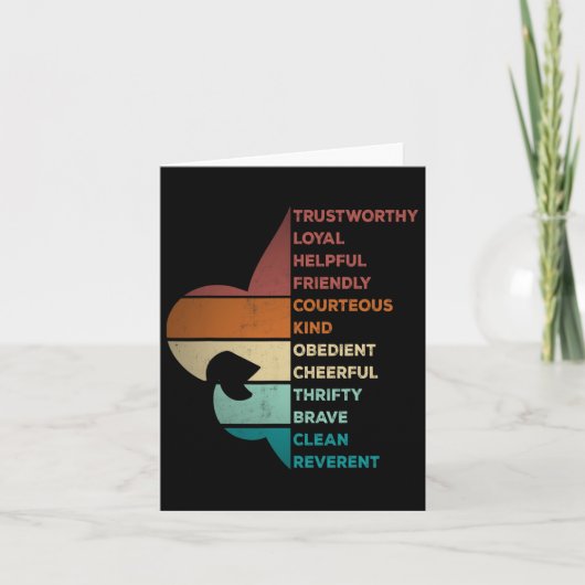 クールレトロヴィンテージスタイルスカウティング法 カード (正面)