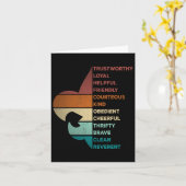 クールレトロヴィンテージスタイルスカウティング法 カード (黄色い花)