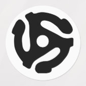 クールレトロヴィンテージブラック45スペーサDJ ラベル (デザイン2)