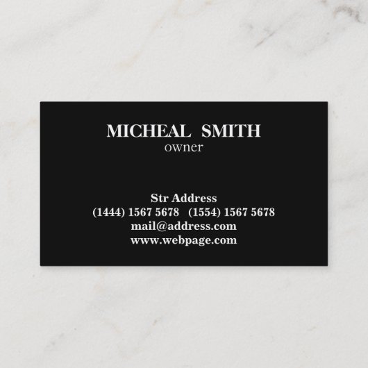 クールレトロヴィンテージ理容師シザーズ 名刺 (裏面)