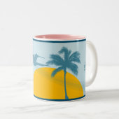 クールレトロ商業用エアライナーマグ ツートーンマグカップ (正面右)