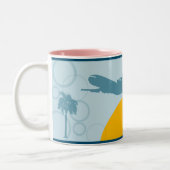 クールレトロ商業用エアライナーマグ ツートーンマグカップ (左)