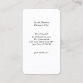 クールレトロ抽象芸術ブラックおよび金ゴールドアールデコ 名刺 (裏面)