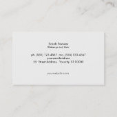 クールレトロ抽象芸術金ゴールドメイクアップアーティストシクールリーズ 名刺 (裏面)