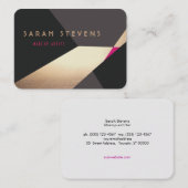 クールレトロ抽象芸術金ゴールドメイクアップアーティストモダン 名刺 (正面/裏面)