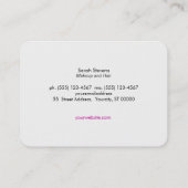 クールレトロ抽象芸術金ゴールドメイクアップアーティストモダン 名刺 (裏面)