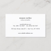 クールレトロ白黒はっきりした円 名刺 (裏面)