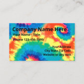 クールレトロ絞り染めパターン 名刺 (正面)