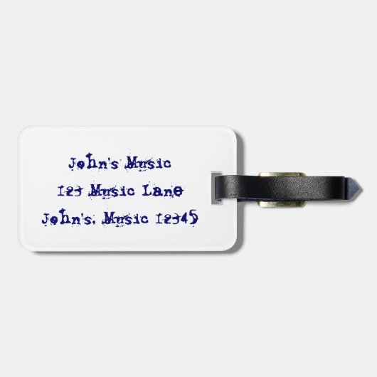 クールレトロ音楽カセットテープ、ミステープ溝 ラゲッジタグ (裏面横)