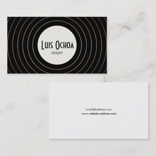 クールレトロ音楽DJ 名刺 (正面/裏面)