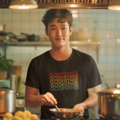 クールレトロ70の積み上げゴドファーザータイポグラフィ Tシャツ