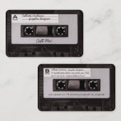 クールレトロ80のカセットテープ混合テープ 名刺 (正面/裏面)