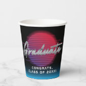 クールレトロ80の新波積曲線パーティー 紙コップ (正面)